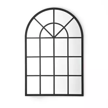 Настенное зеркало Lenaig в раме черного цвета