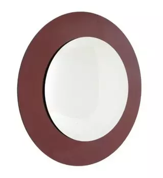 Настенное зеркало Luna с коричневой рамой