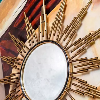 Настенное зеркало манхэттен бронзового цвета