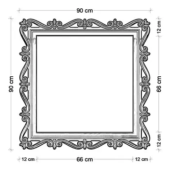 Настенное зеркало мэрит золото металлик (s)