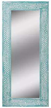 Настенное зеркало Mas Teal в раме из массива сосны