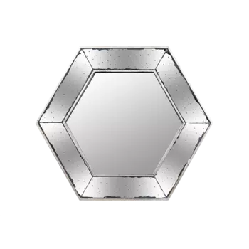 Настенное зеркало Panic Pentagon в раме серебристого цвета
