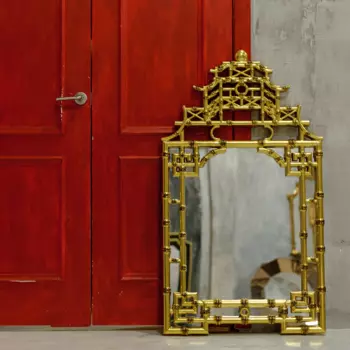 Настенное зеркало риккардо голд в раме золотого цвета