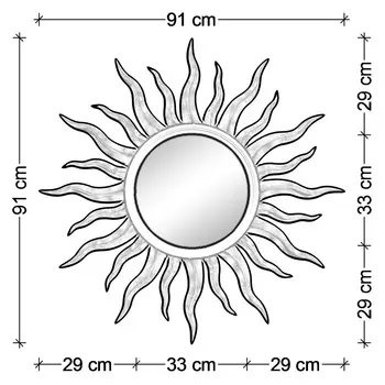 Настенное зеркало руна черный глянец