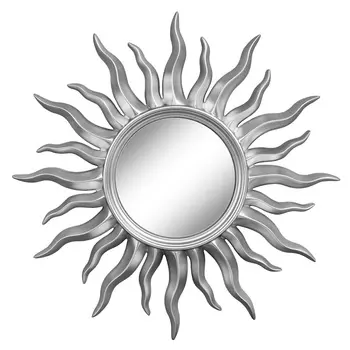 Настенное зеркало руна серебро металлик (s)