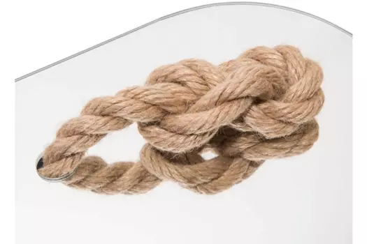 Настенное зеркало с подвеской из каната