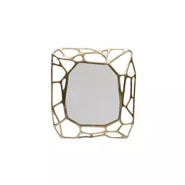 Настенное зеркало сеть в раме золотого цвета