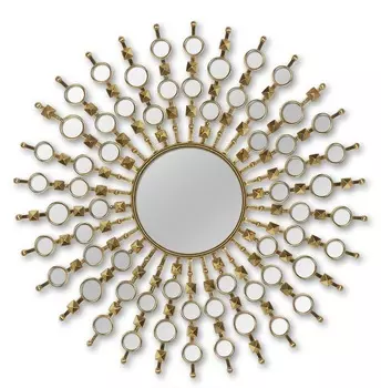 Настенное зеркало-солнце Bang Brass