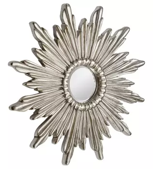 Настенное зеркало-солнце Ray Silver