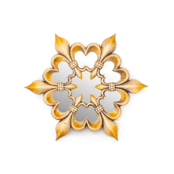 Настенное зеркало Spear в раме золотого цвета