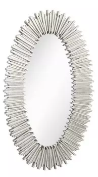 Настенное зеркало Tulla в раме серебряного цвета