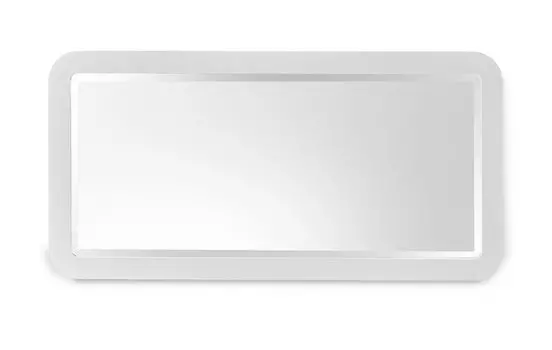 Настенное зеркало в белой лакированной раме