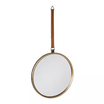 Настенное зеркало в металлической раме