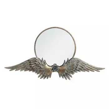 Настенное зеркало в раме золотого цвета