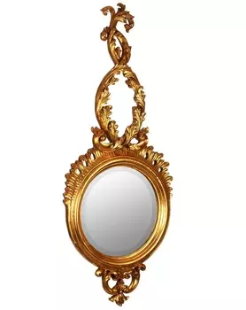 Настенное зеркало в резной раме Liana Gold