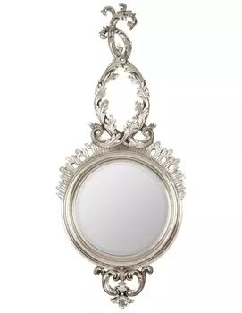 Настенное зеркало в резной раме Liana Silver
