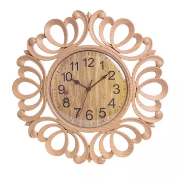 Настенные часы из пластика бежевого цвета