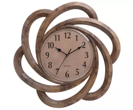 Настенные часы из пластика коричневого цвета