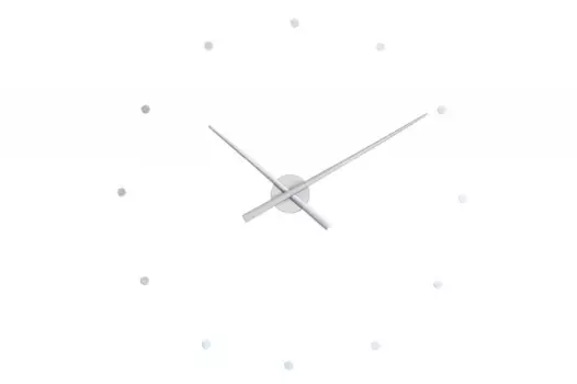 Настенные часы oj Silver из пластика серебристого цвета