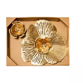 Настенный декор цветы золотого цвета