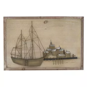 Настенный декор из дерева и металла