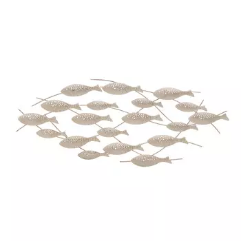 Настенный декор из металла бежевого цвета