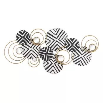 Настенный декор из металла черно-белого цвета