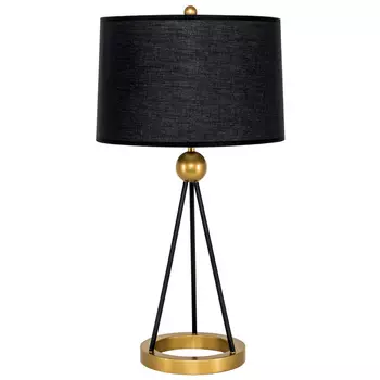 Настольная лампа чикаго с черным абажуром
