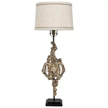 Настольная лампа дельта с основанием из дерева