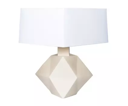 Настольная лампа из керамики бежевого цвета