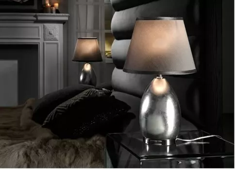 Настольная лампа Ovalis с серебрянным основанием