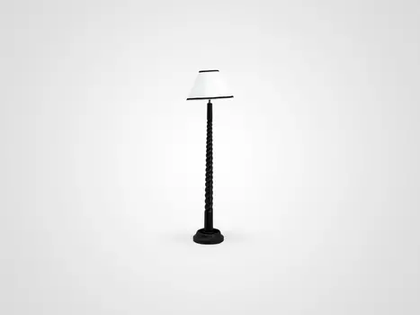 Настольная лампа с белым абажуром