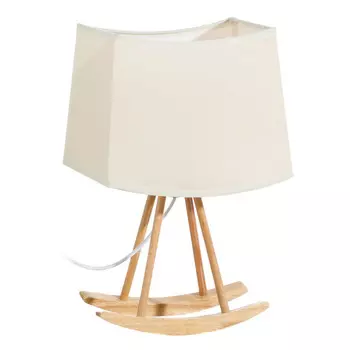 Настольная лампа с бежевым абажуром