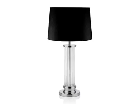 Настольная лампа с черным абажуром