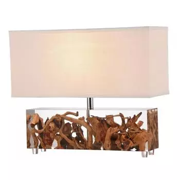 Настольная лампа с прямоугольным абажуром