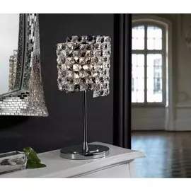 Настольная лампа Schuller Saten с декоративным плафоном из стекла