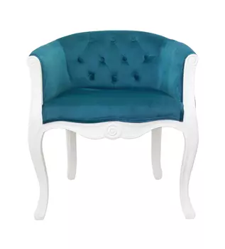 Низкое кресло Kandy Blue+White