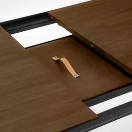 Обеденный раскладной стол Nadyria цвета грецкий орех