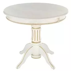 Обеденный раскладной стол павия молочного цвета