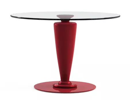 Обеденный стол "Abrego Red" со столешницей из закаленного стекла