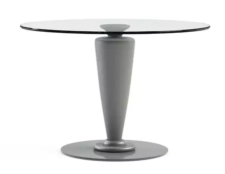 Обеденный стол "Abrego Silver" со столешницей из закаленного стекла