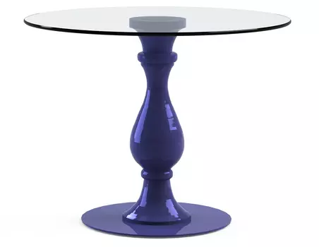 Обеденный стол "Adventus Blue" со столешницей из закаленного стекла