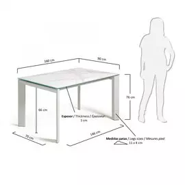 Обеденный стол Atta с керамической столешницей