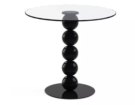 Обеденный стол "Blinter Black" со столешницей из закаленного стекла