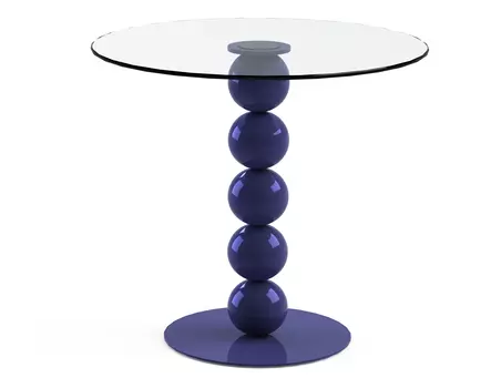 Обеденный стол "Blinter Blue" со столешницей из закаленного стекла