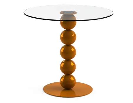 Обеденный стол "Blinter Orange" со столешницей из закаленного стекла