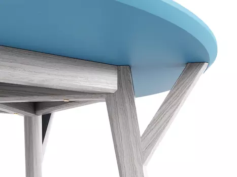 Обеденный стол Circle белёный дуб / веджвуд