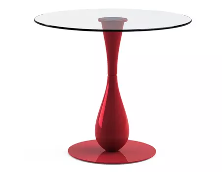 Обеденный стол "Flos Red" со столешницей из закаленного стекла