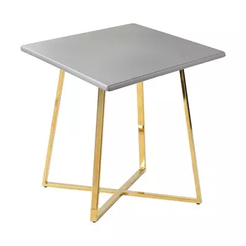 Обеденный стол Haku Gold со столешницей серебряного цвета