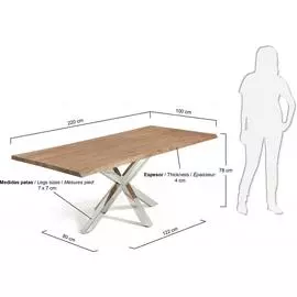 Обеденный стол Julia Grup Arya со столешницей из дуба